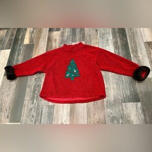 Tasha Polizzi Saddle Blanket co Fleece Top Mock Neck Sherpa Christmas holiday M